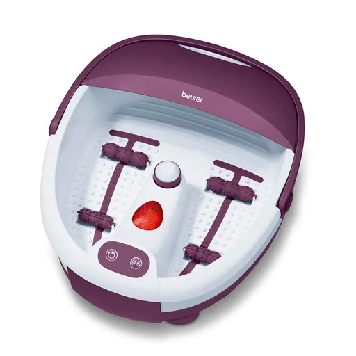 Cadita masaj pentru picioare cu infrarosu Beurer FB 21, 3 atasamente, Mentinerea temperaturii, Pana la marimea 49, Alb/Violet
