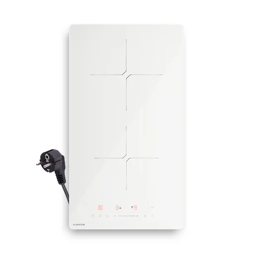 Klarstein Plită cu inducție PowerGlide | Modernă, compactă și puternică | 2 zone de gătit | 3500 W | 30 cm