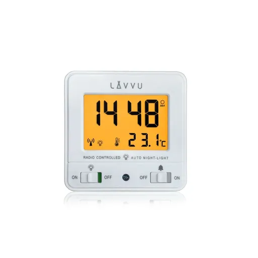 Ceas deșteptător digital LAVVU controlat prin  semnal radio