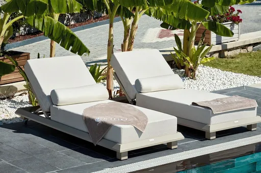 Sezlong de gradina, Hanah Home, Pera, 70x36x212 cm, Bej