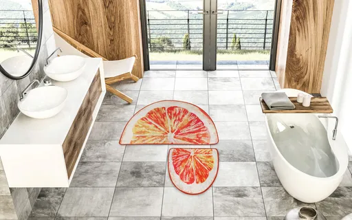 Set covorase de baie, L'essentiel Maison, Greyfurt Djt, Multicolor