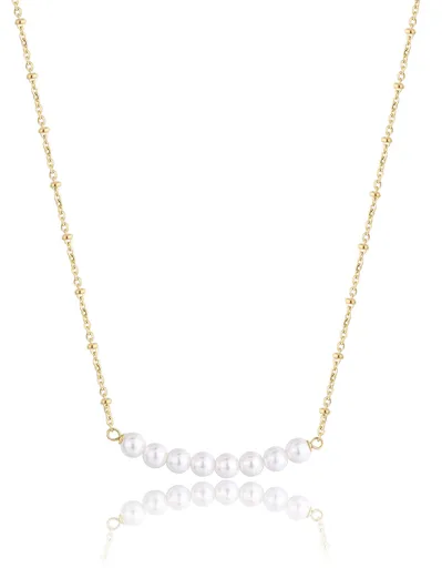 S'Agapõ Colier elegant placat cu aur cu perle artificiale Wisdom SWI35