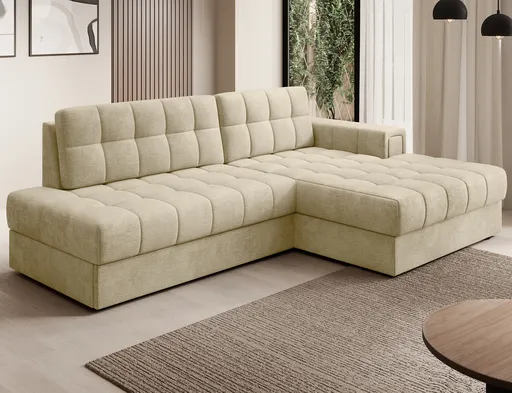 Coltar extensibil dreapta 3 locuri ELTAP, RT-04MO, Blezalt, 240x150x82 cm, lemn/poliester, bej