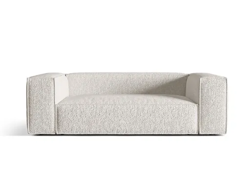 Canapea 3 locuri, Nuria-260, Micadoni Home, 210x110x72 cm, tesatura boucle, gri bej melange