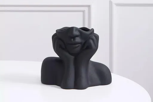 Vaza, Iskandinav Layd, Ceramica, Negru