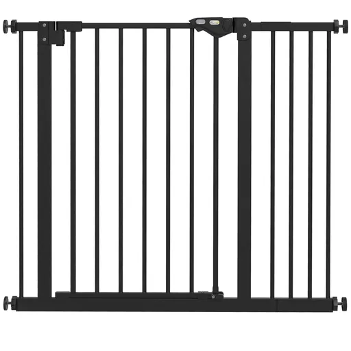 PawHut Poartă pentru Câini cu Lățime Reglabilă și Închidere Automată, Negru | Aosom Romania