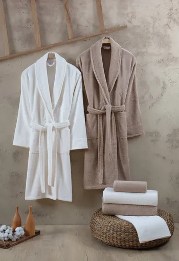 Set de baie Family, L'essentiel Maison, Elisa, Crem / Bej