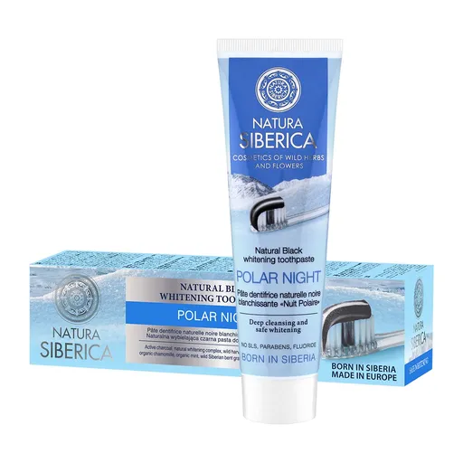 Natura Siberica Pastă de dinți naturală de albire Polar Night (Natural Black Whitening Toothpaste) 100 g