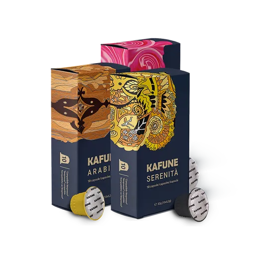 Pachet Mix Capsule Kafune - 360 Capsule Compatibile Nespresso: 120 Arabica + 120 Serenita +120 Light