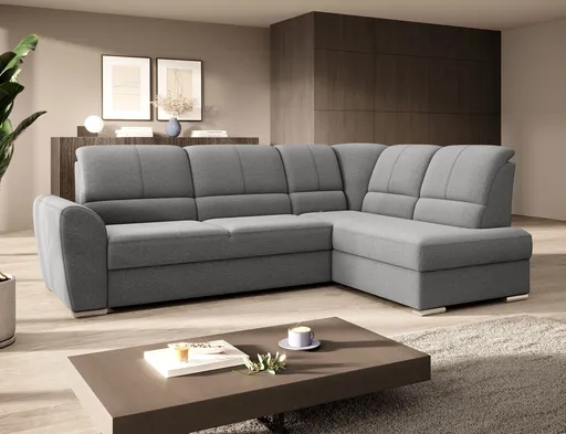 Coltar extensibil dreapta 3 locuri ELTAP, RT-05GO, Siber, 270x186x93 cm, lemn/poliester, gri