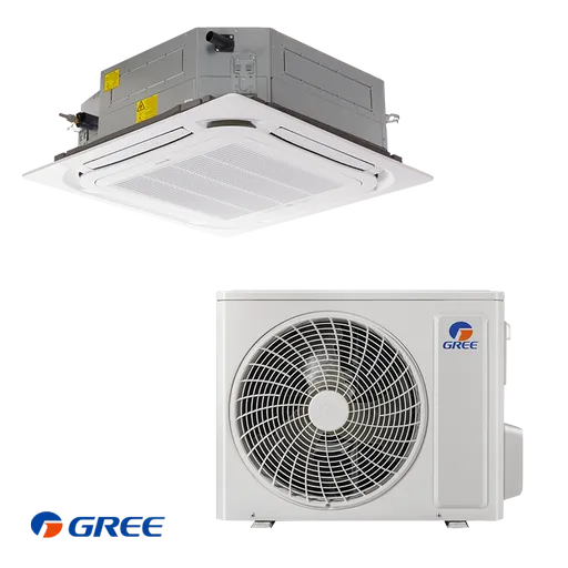 Aparat de aer conditionat caseta Gree GUD71T1 + GUD71W1/NhA-S, 24000 BTU, 49 m², A++, R-32, Alb