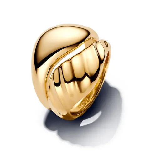 Pandora Set de inele placate cu aur Shine Essence 163832C00 50 mm