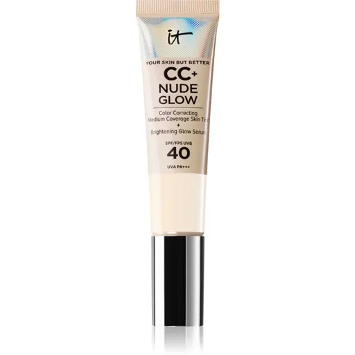 IT Cosmetics Your Skin But Better CC + Nude Glow crema CC pentru o piele mai luminoasa SPF 40 Fair Porcelain 32 ml