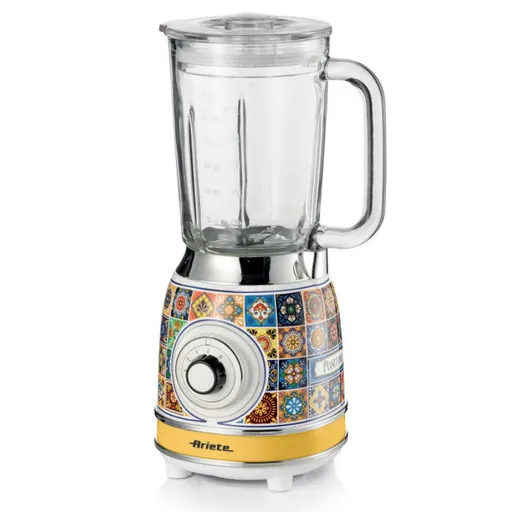 Blender Ariete Positano 0583/0P, 1000W, 1.5 L, 4 viteze + PULSE, Zdrobire gheata, Alb/Galben