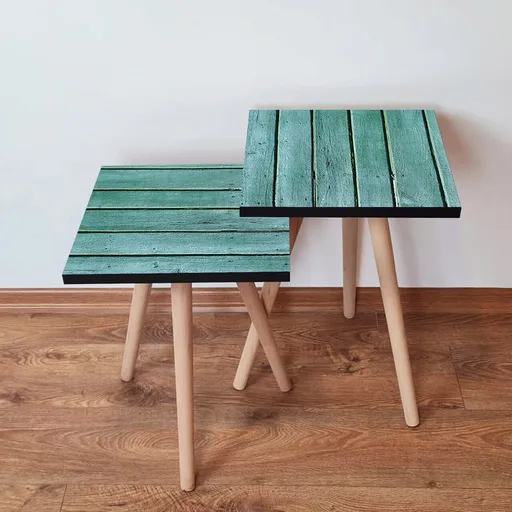 Set masute 2 piese, Hanah Home, 2Shp116, Albastru