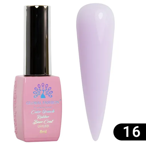 Base Coat Color French, Global Fashion, 8 ml, Lilac, TPO Free