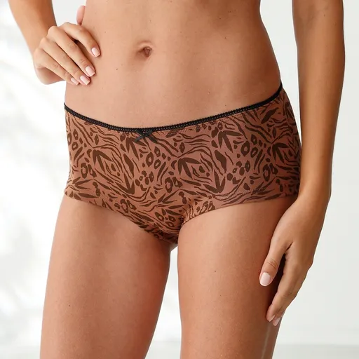 Set de 4 pantaloni scurți cu imprimeu asortat din piele de animal