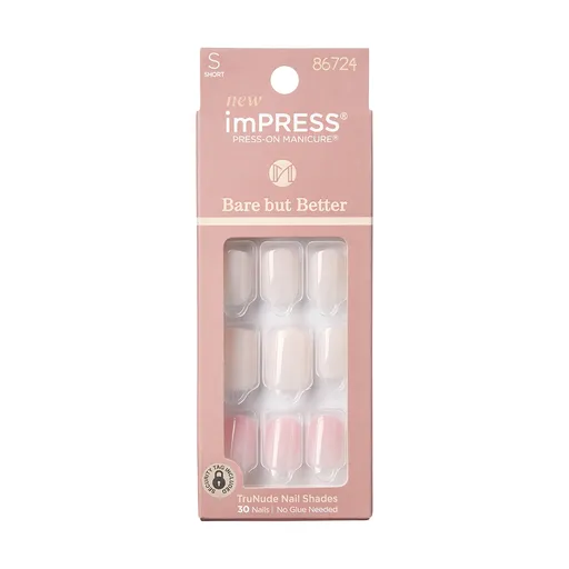 KISS Unghii autoadezive imPRESS BBB Nails Effortless Finish 30 buc
