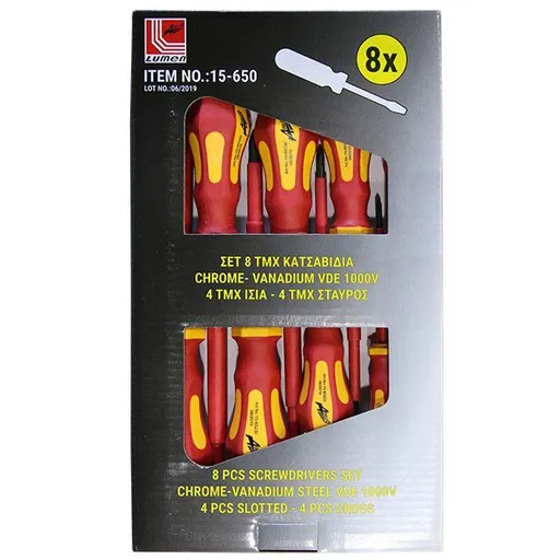 Set 8 surubelnite izolate 1000V Adeleq 15-650