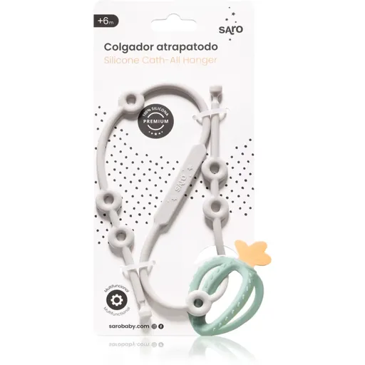 Saro Baby Silicone Catch-All Hanger șnur multifuncțional din silicon Grey 1 buc