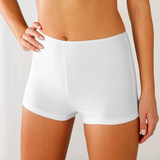 Set de 10 boxeri din bumbac elastic, culoare uni