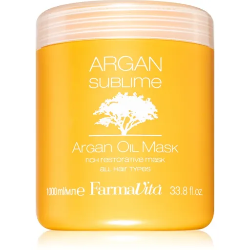 FarmaVita Argan Sublime masca de par cu efect de regenerare si hidratare 1000 ml