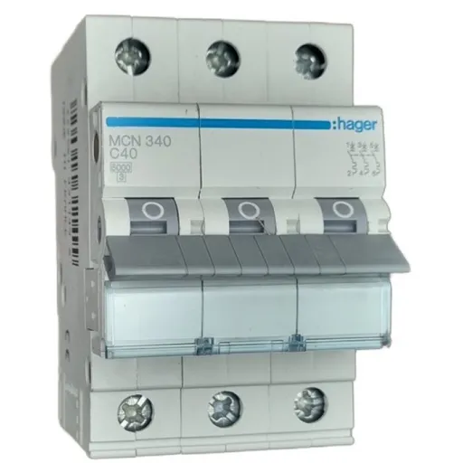 Siguranta automata 3P, 40A, 6kA, curba C Hager MCN340