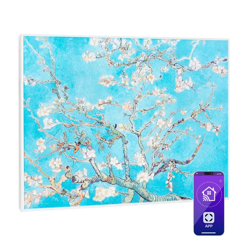 Klarstein Wonderwall Air Art Smart, încălzitor cu infraroșu, 80 x 60 cm, 500 W, aplicație, flori