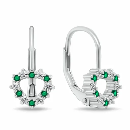 Brilio Silver Cercei din argint pentru fete Inimioară cu zirconi cubici EA1235WG