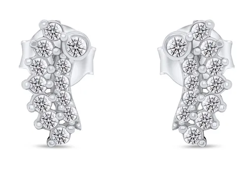 Brilio Silver Cercei eleganți din argint cu zirconi EA358W