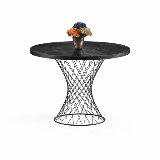 Masă de sufragerie Pota Black, negru