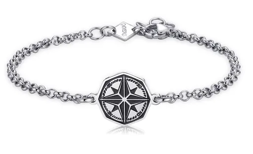 S'Agapõ Brățară din oțel pentru bărbați Compas Charisma SHS15