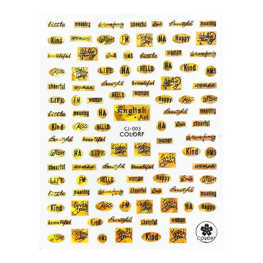 Abtibild unghii 3D CJ-003 Oranjollie