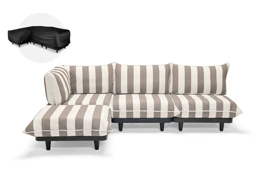 Set canapele de grădină Paletti set mare, mai multe variante - Fatboy Culoare: cacao dungat (stânga)