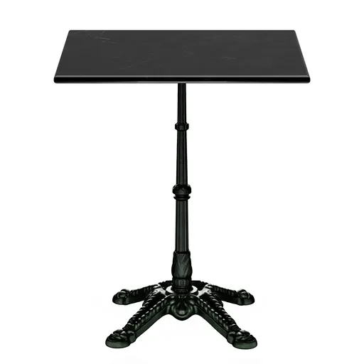 Blumfeldt Patras, masă de bistro, blat de marmură, 60 x 60 cm, bază din fontă