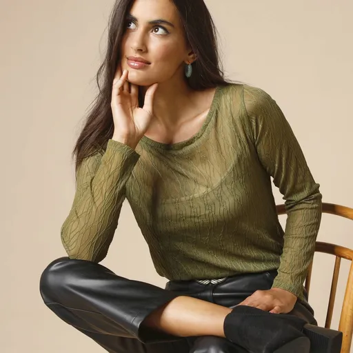 Tricou cu mânecă lungă, plasă originală