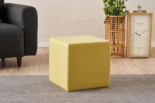 Taburet, Atelier del Sofa, 825BLC5108, Lemn, Galben