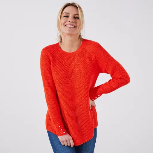 Pulover prelungit, model simplu tricotat