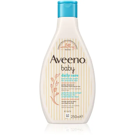 Aveeno Baby Daily Care gel de duș pentru corp și păr pentru nou-nascuti si copii 250 ml