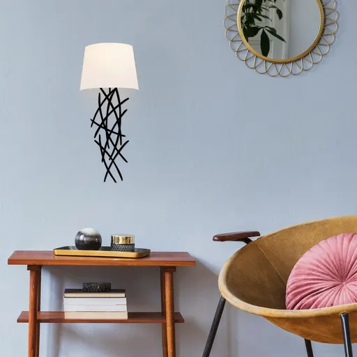 Aplica de perete, Opviq, 892OPV1337, Alb/Negru