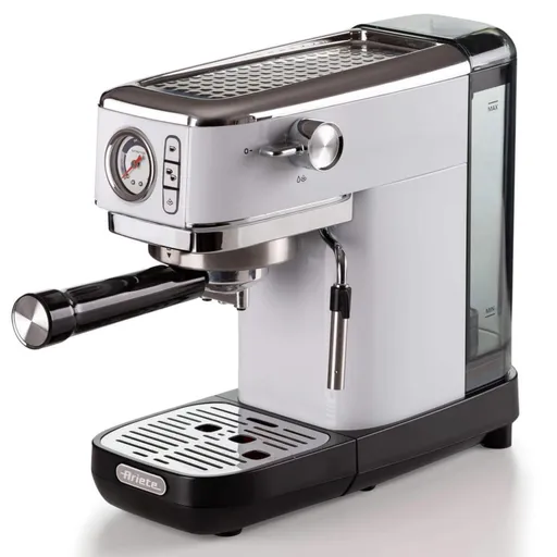 Espressor manual Ariete ESPRESSO SLIM MODERNA 1381/14, 1300W, 15 bar, 1.1 L, Cafea macinata si doze ESE, Alb