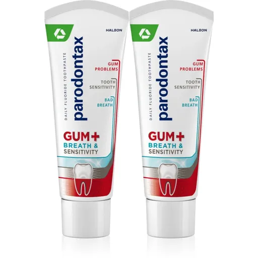 Parodontax Gum And Sens Original Pasta de dinti protectie complexa impotriva respiratiei mirositoare 2x75 ml