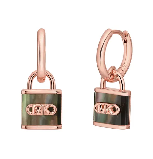 Michael Kors Cercei rotunzi placați cu aur cu sidef Kors Lock MKC1743TL791