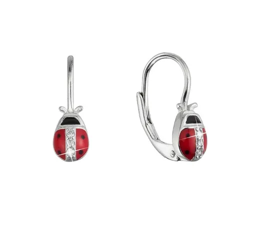 Evolution Group - Pavona Cercei frumoși din argint Buburuze cu zirconi cubici 11534.1