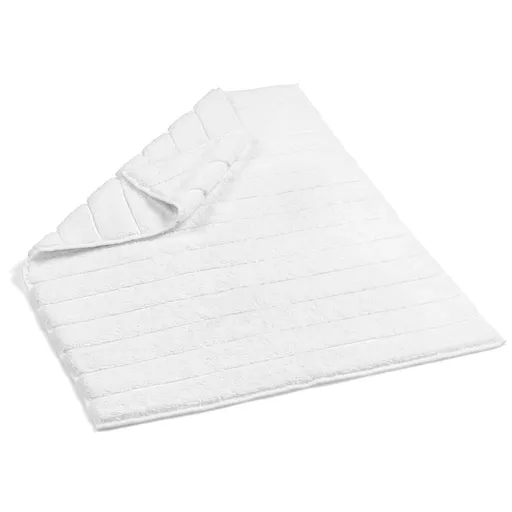 Covoras de baie, L'essentiel Maison, Striped Terry, 60x90 cm, Alb