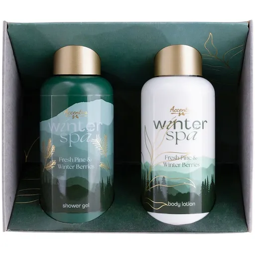 Accentra Winter Spa Fresh Pine & Winterberries set cadou pentru baie parfum Fresh Pine & Winterberries