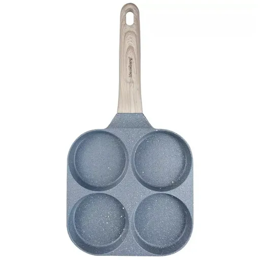 Tigaie cu 4 compartimente Klausberg KB 7822, 18,5 cm, Finisaj marmura, Inductie, Gri