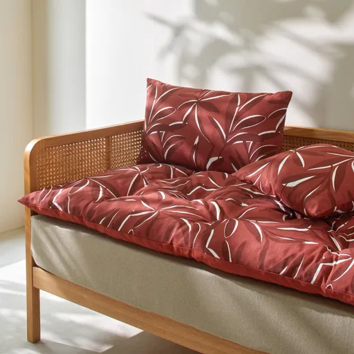 Pernă lungă pentru șezut cu imprimeu de frunze