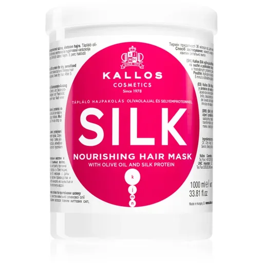 Kallos KJMN Professional Silk masca pentru par uscat si sensibil 1000 ml