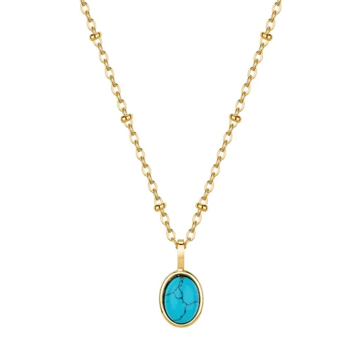 Brosway Colier delicat din oțel cu turcoaz Essential BNL132